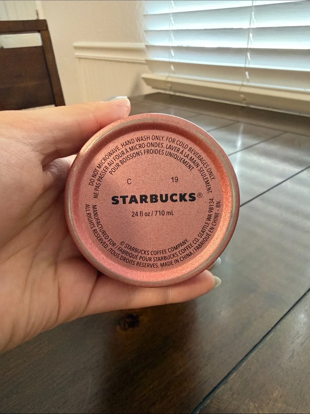 Starbucks Metallic Rose Pink Tumbler with Rainbow Straw